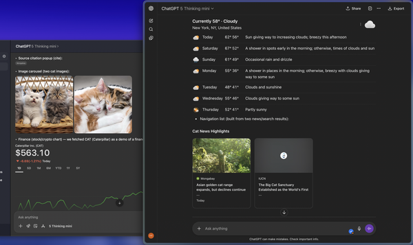 Notes on ChatGPT UI Embeds Syntaxes